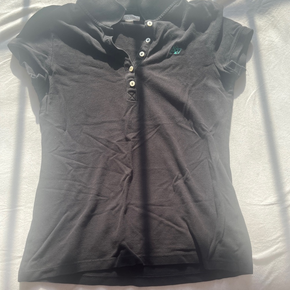 Aeropostale Black Button Down Shirt